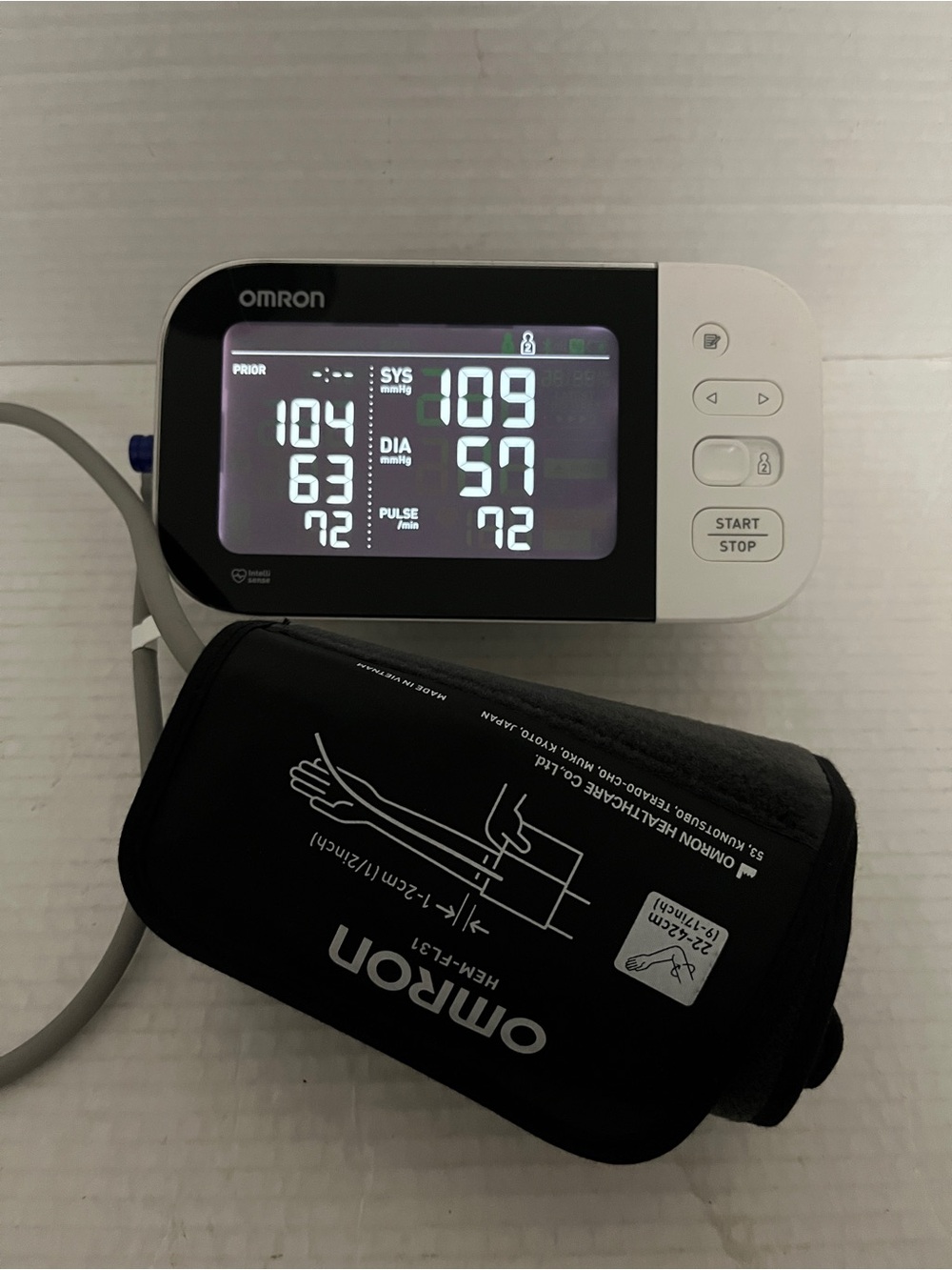 OMRON Upper-Arm Blood Pressure Monitor - White & Black